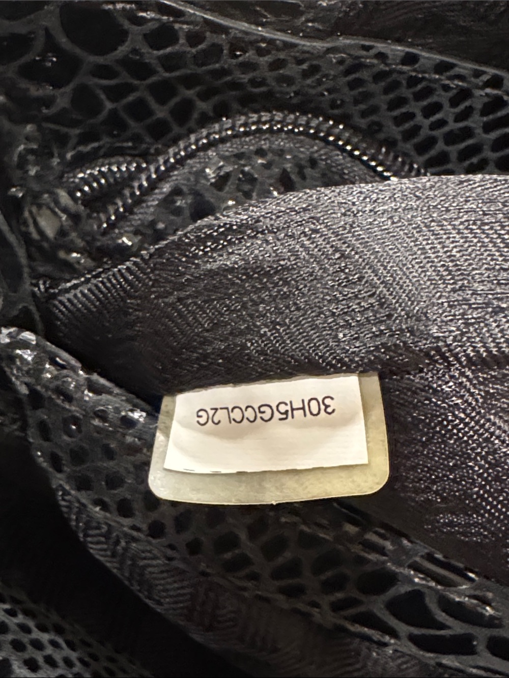 Michael Kors Bag Sloan Python Embossed Black Leather Convertible Crossbody - Picture 15 of 17